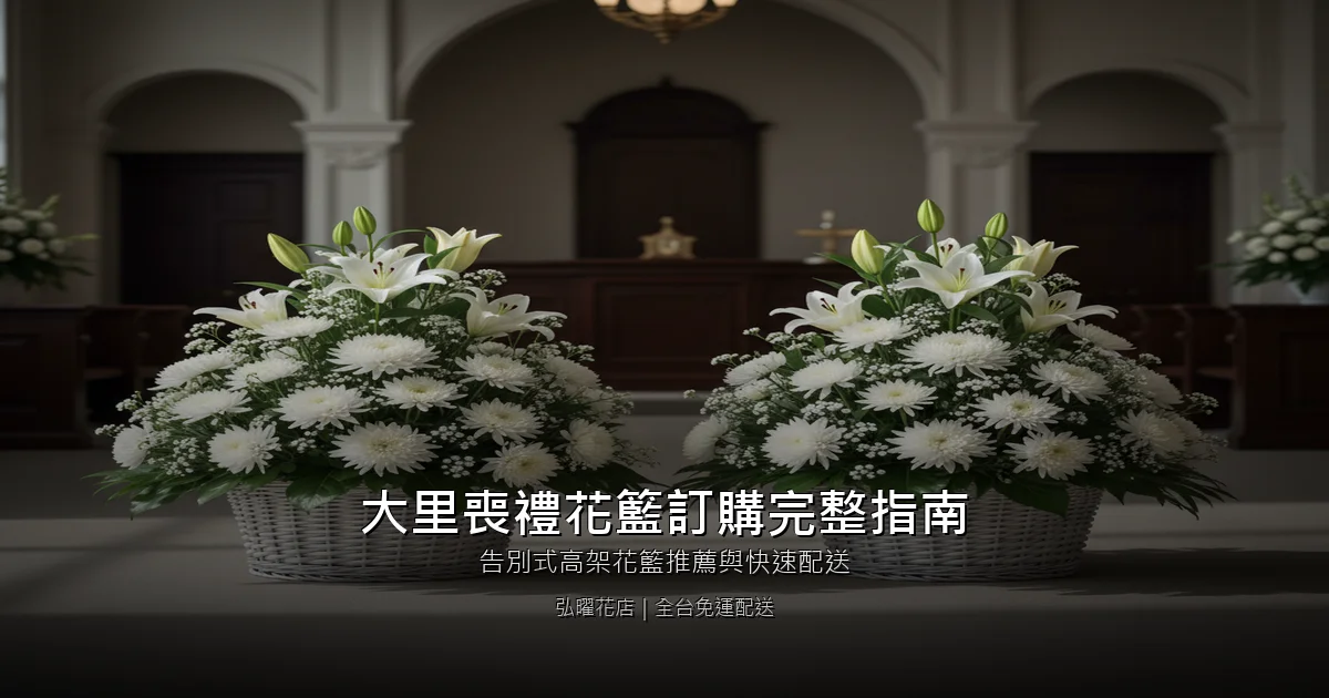 台中大里區喪禮花籃訂購完整指南｜告別式高架花籃推薦與快速配送