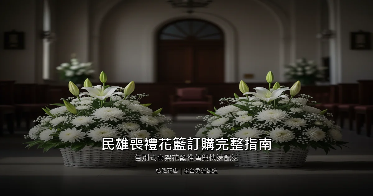 嘉義民雄喪禮花籃訂購完整指南｜告別式高架花籃推薦與快速配送