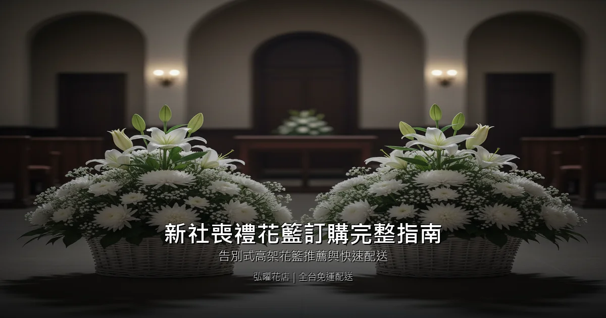 台中新社區喪禮花籃訂購完整指南｜告別式高架花籃推薦與快速配送