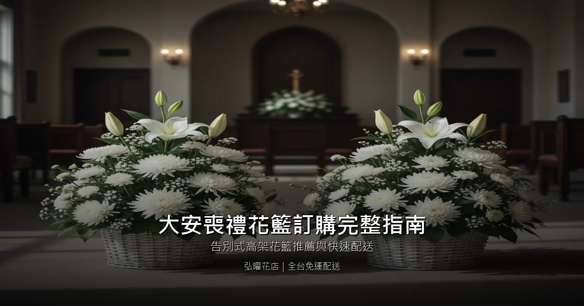 台北大安區喪禮花籃訂購完整指南｜告別式高架花籃推薦與快速配送