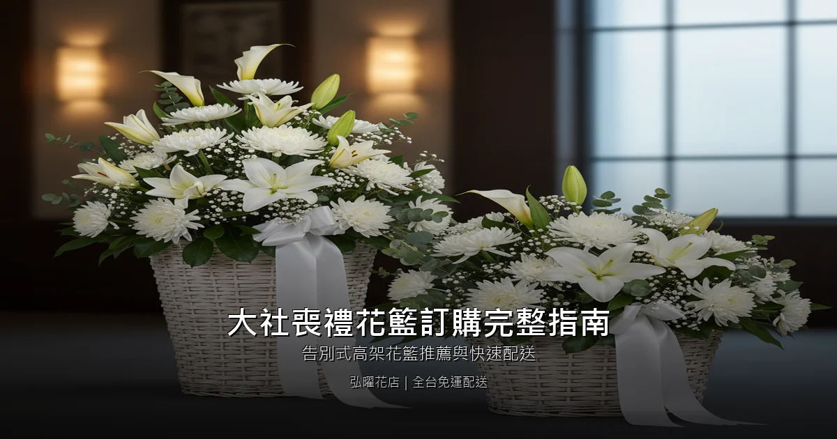 高雄大社區喪禮花籃訂購完整指南｜告別式高架花籃推薦與快速配送