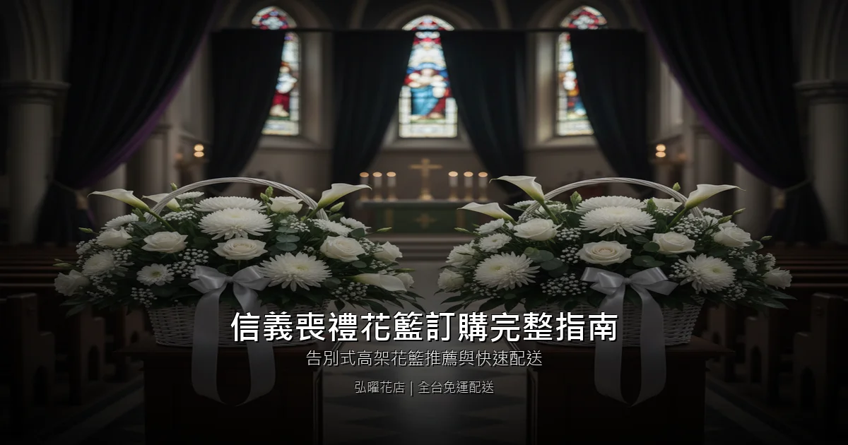 台北信義區喪禮花籃訂購完整指南｜告別式高架花籃推薦與快速配送