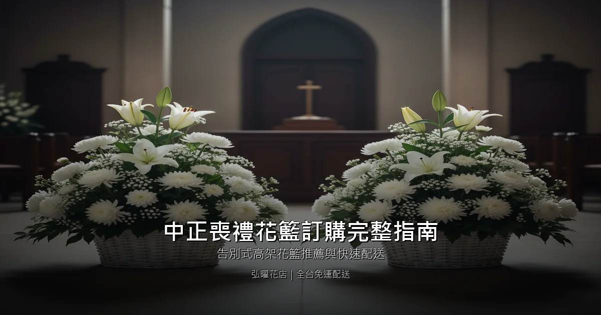 台北中正區喪禮花籃訂購完整指南｜告別式高架花籃推薦與快速配送
