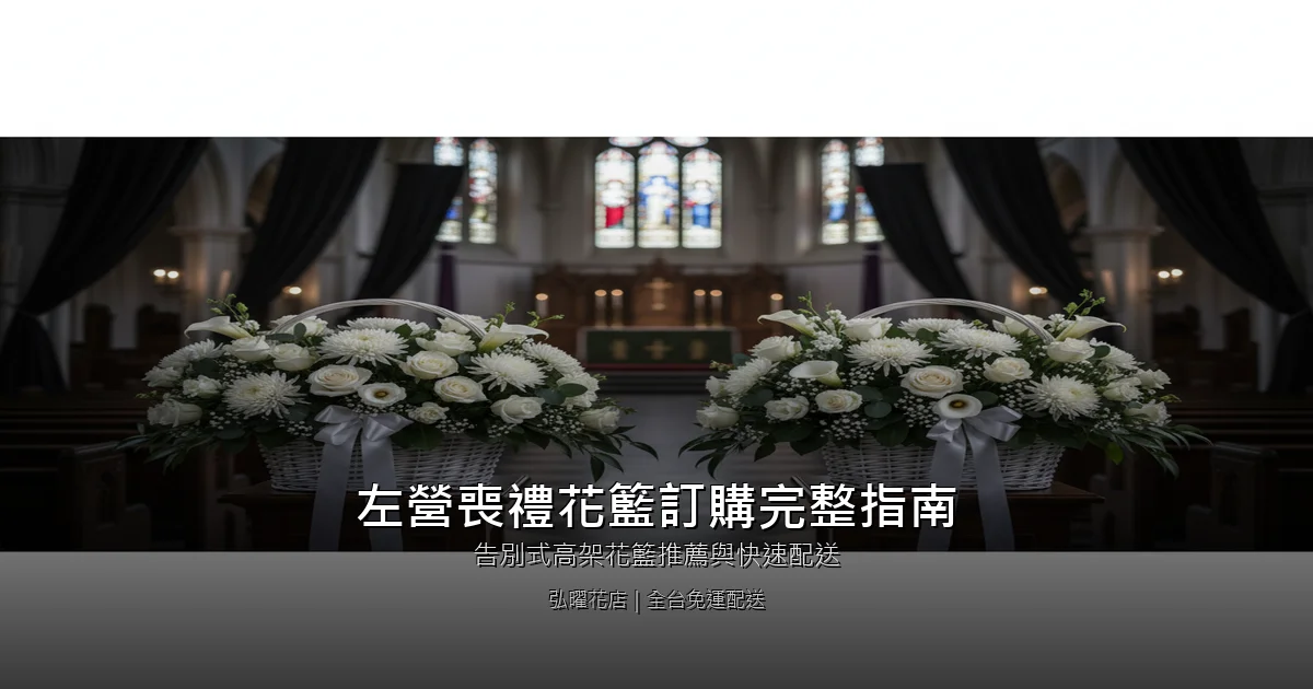 高雄左營區喪禮花籃訂購完整指南｜告別式高架花籃推薦與快速配送